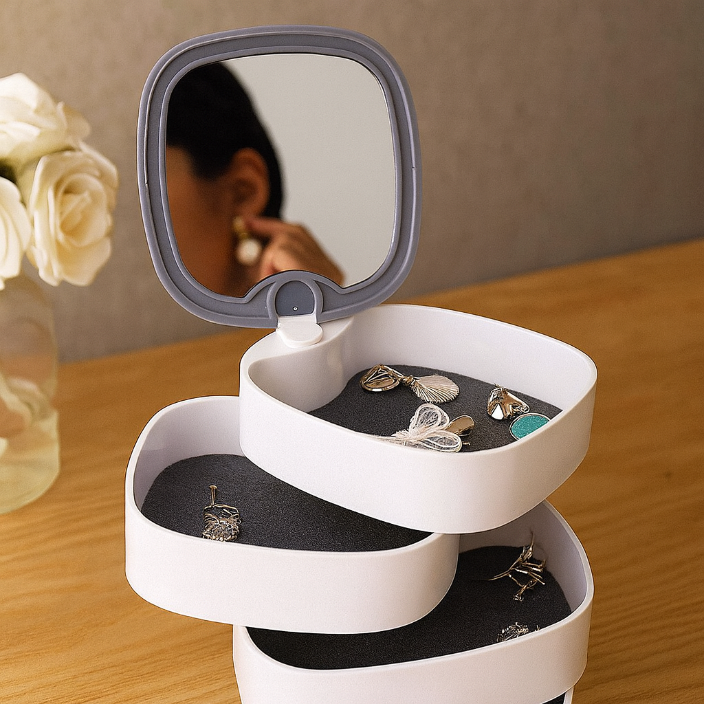 GlamSpin™ 4-Tier Jewellery Carousel