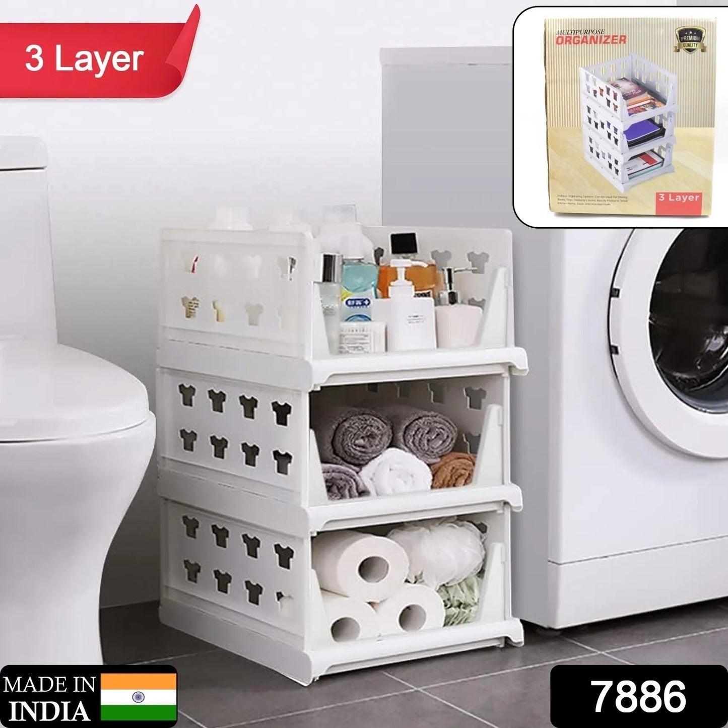 NeatNest™ 3-Tier Stack-Up Cart