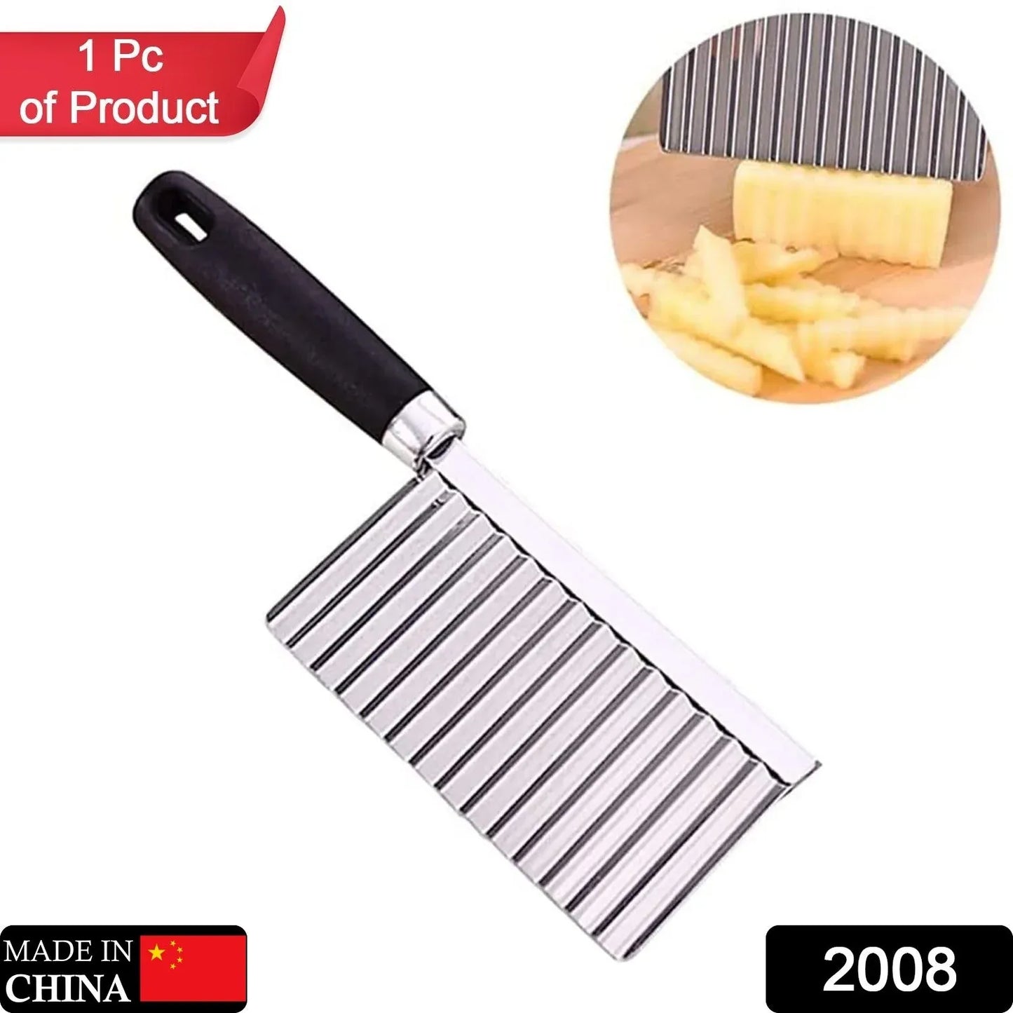 HuushHome Stainless Steel Crinkle Cutter Pro  | Wavy Vegetable & Salad Chopping Knife