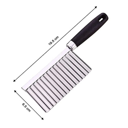 HuushHome Stainless Steel Crinkle Cutter Pro  | Wavy Vegetable & Salad Chopping Knife