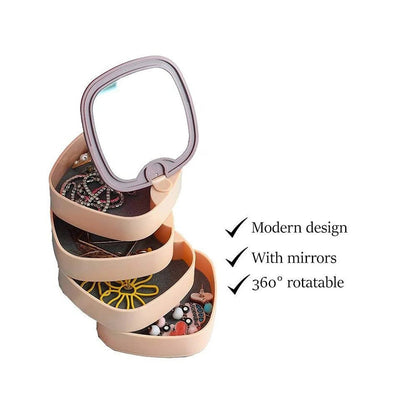 GlamSpin™ 4-Tier Jewellery Carousel