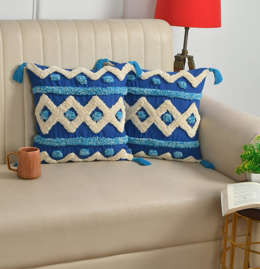 PureLoom™ 16x16 Cotton Cushion Cover Pair – Soft Touch, Timeless Texture