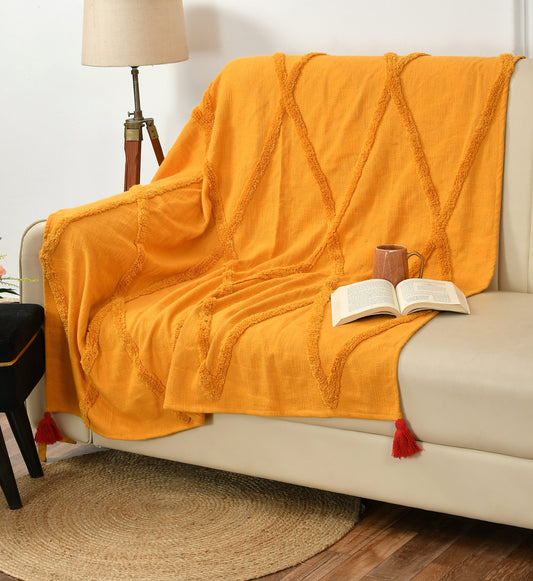 CozyWeave™ GoodMorning WaffleKnit Tassel Throw Blanket