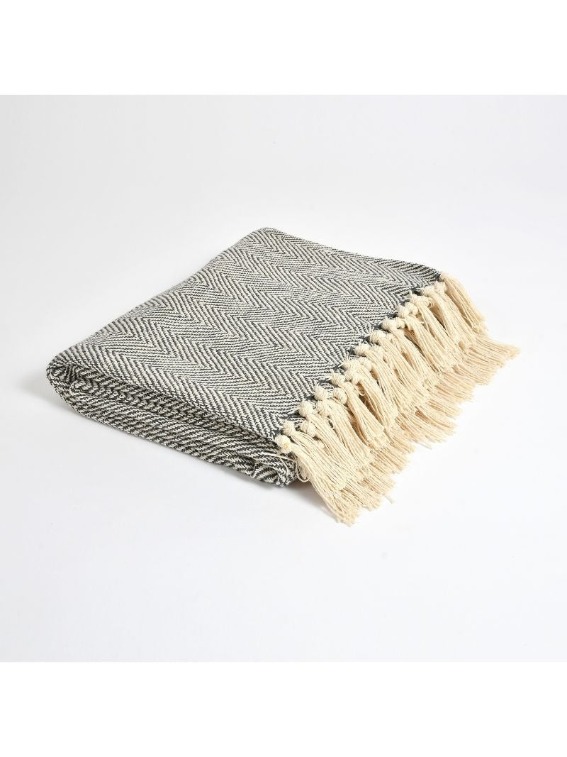 CozyWeave™ Colorado WaffleKnit Tassel Throw Blanket