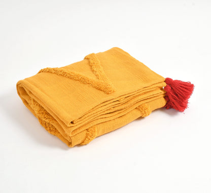 CozyWeave™ GoodMorning WaffleKnit Tassel Throw Blanket