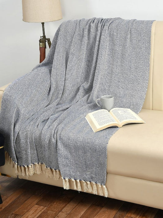 CozyWeave™ Nautica WaffleKnit Tassel Throw Blanket
