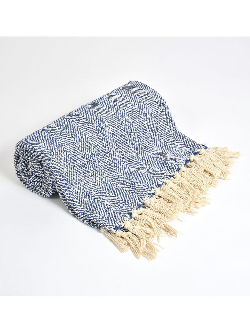 CozyWeave™ Nautica WaffleKnit Tassel Throw Blanket